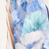Floral Bamboo Crinkle Scarf with Stripe Details Navy Blue - Image 4
