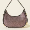 ⁦Sparkly Mini Bag with Handles Brown⁩ - الصورة ⁦2⁩