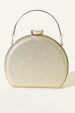 Alternative view of Metallic Half-Moon Design Women's Evening Clutch Bag Gold