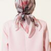 Soft Floral Patterned Scarf Beige - Image 3