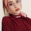 Soft Floral Patterned Scarf Burgundy