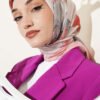 Soft Floral Patterned Scarf Pink