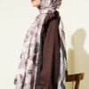 Soft Flora Bamboo Crinkle Shawl Brown - Imagen 3