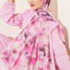 Soft Flora Bamboo Crinkle Shawl Pink - Imagen 2