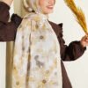 Soft Flora Bamboo Crinkle Shawl Yellow - Image 2