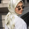 Soft Flower Pattern Scarf Series Green