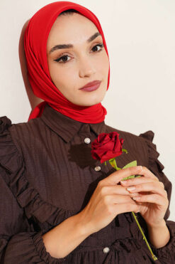 Alternative view of Soft Touch Series Scarf Red