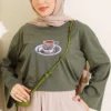 Turkish Coffee Printed Tunic Khaki
