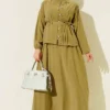 Buttoned Ribbed Modal Skirt Set Hazel