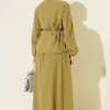 ⁦Buttoned Ribbed Modal Skirt Set Hazel⁩ - الصورة ⁦3⁩