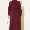 Buttoned Ribbed Modal Skirt Set Plum - immagine 3