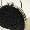 Embellished Oval Evening Clutch Black - Imagen 3