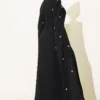 ⁦Stone Embellished Shoulder Cape Dress Black⁩ - الصورة ⁦3⁩