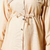 Stone Detail Faux Pocket Flap Two-Piece Set Beige – Bild 4