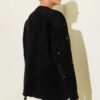 Stone Detail Bearded Sweater Black - Imagen 3