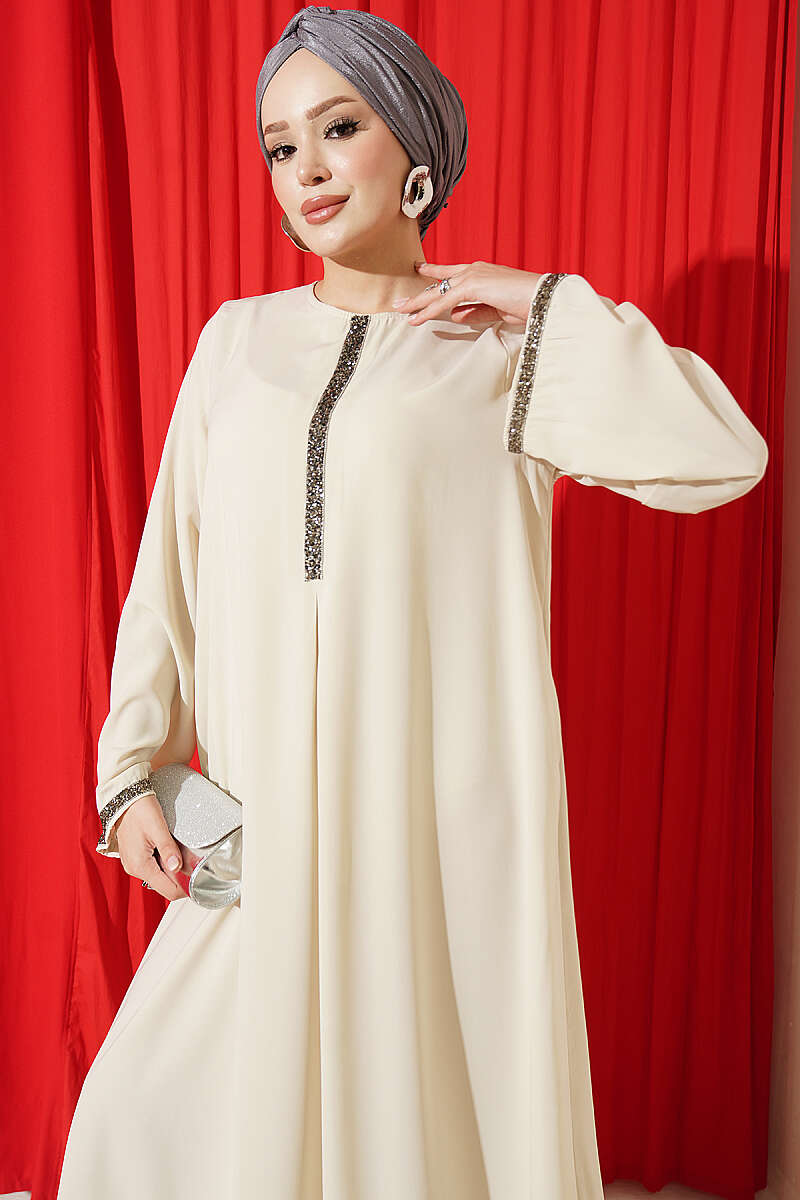 Dress with Stone Transition Detail Stone - Image 2