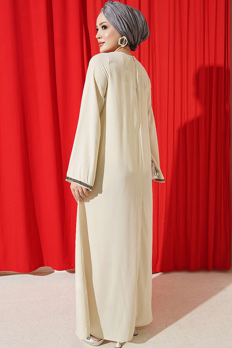 Dress with Stone Transition Detail Stone - Image 3