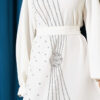 Floral Embellished Evening Dress White – Bild 4