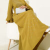 Floral Embellished Evening Dress Stone - Image 2