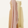 Tulle Cape Evening Dress Latte - الصورة 3