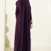 Tulle Cape Evening Dress Purple - الصورة 3