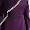 Tulle Cape Evening Dress Purple - الصورة 4