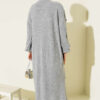 Stone-Embellished Buttoned Knit Cardigan Grey - Image 3