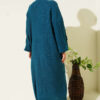 Stone-Embellished Buttoned Knit Cardigan Petrol - Imagen 3