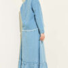 Fringed Detail Denim Two-Piece Set Light Blue – Bild 3