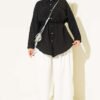 Single Pocket Waist Tapered Shirt Black - Afbeelding 2