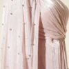 One Shoulder Cape Embellished Evening Dress Powder Pink – Bild 4