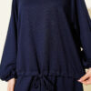 Tunic with Drawstring and Skirt Set Navy Blue – Image 4