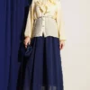 Short Tie-Neck Blouse with Ruffle Collar Yellow - Image 2