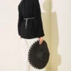 Short Tie-Neck Blouse with Ruffle Collar Black - immagine 3