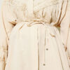 V-Neck Blouse with Lace Detail Beige - immagine 4