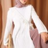 V-Neck Ruffled Detail Kimono White