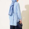 V-Neck Ruffled Detail Kimono Blue - Afbeelding 3