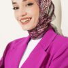 ⁦Vera Ethnic Patterned Scarf Magenta⁩ - الصورة ⁦2⁩