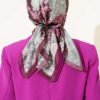 ⁦Vera Ethnic Patterned Scarf Magenta⁩ - الصورة ⁦3⁩