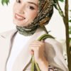Vera Ethnic Patterned Scarf Green