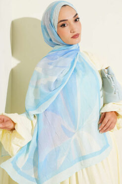 Alternative view of Vera Series Bamboo Crinkle Shawl Baby Blue
