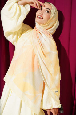 Alternative view of Vera Series Bamboo Crinkle Shawl Yellow