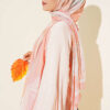 Vera Series Bamboo Crinkle Shawl Salmon - Image 3