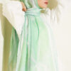 Vera Series Bamboo Crinkle Shawl Aqua Green - immagine 2