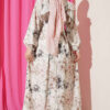 Ruffled Patterned Tie-String Dress Stone – Bild 3