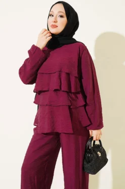 Alternative view of Two-Piece Set Plum