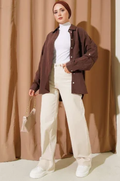 Vue alternative de High Waist Palazzo Pants Stone