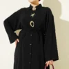 Star Accessory Long Tunic Two-Piece Set Black - immagine 2