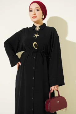 Vue alternative de Star Accessory Long Tunic Two-Piece Set Black