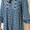 Button-Up Dress with Neck Tie Blue – Bild 4